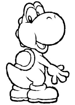 Desenho Yoshi Sorrindo para Colorir