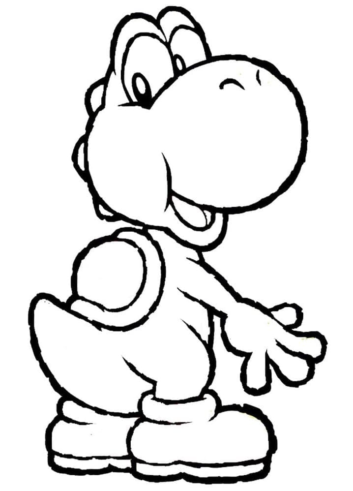 Desenho Yoshi Sorrindo para Colorir