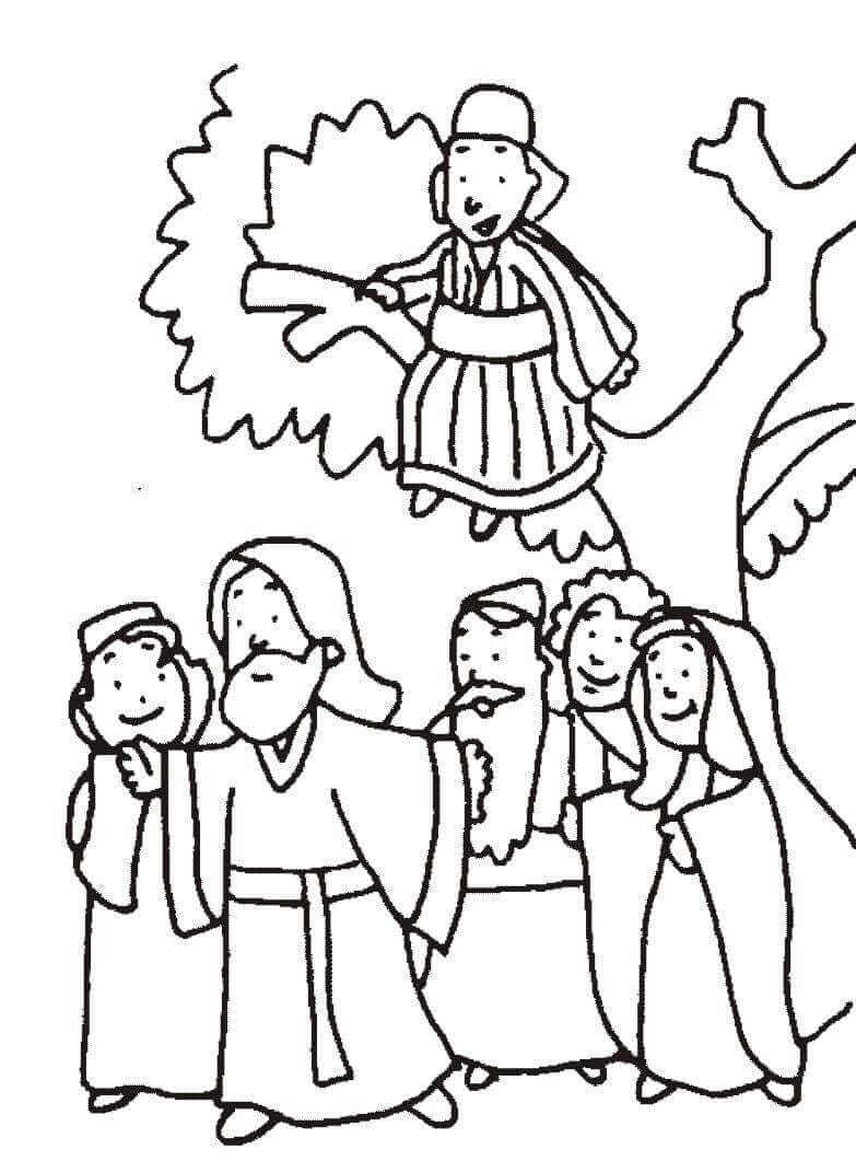 Desenho de Zaqueu Infantil para Colorir com Lápis de Cor
