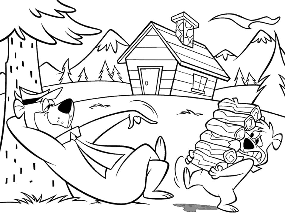 Desenho de Zé Colmeia Imprimivel para Imprimir e Colorir