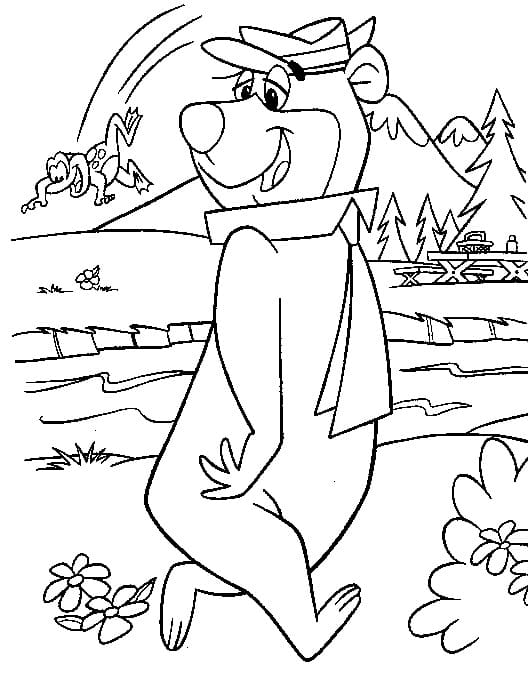 Desenho de Zé Colmeia Imprimivel Pdf para Imprimir