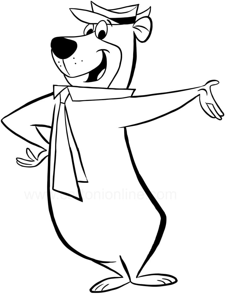 Desenho de Zé Colmeia para Colorir Grátis Download