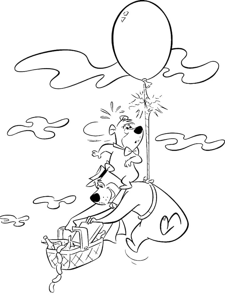 Desenho de Zé Colmeia para Colorir Pdf Grátis