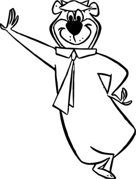 Desenho de Zé Colmeia para Pintar Imprimível