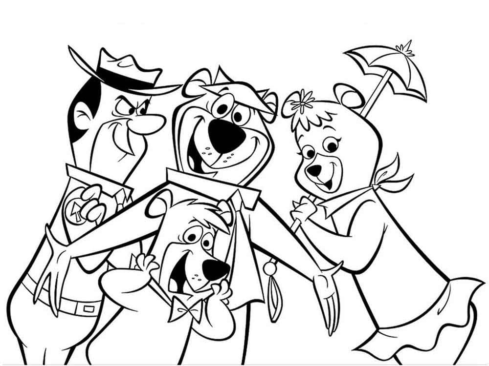 Desenho de Zé Colmeia Pdf para Colorir
