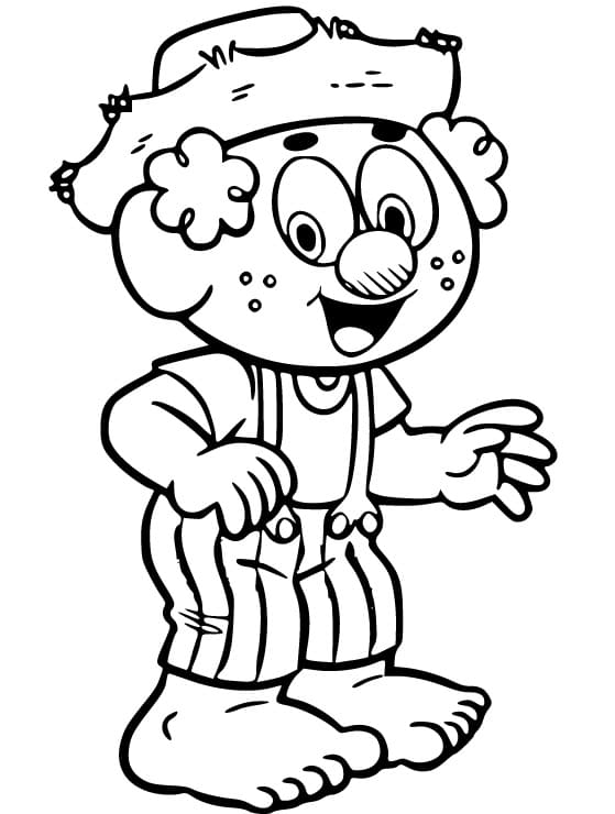 Desenho de Zé Lele Sorrindo para Colorir