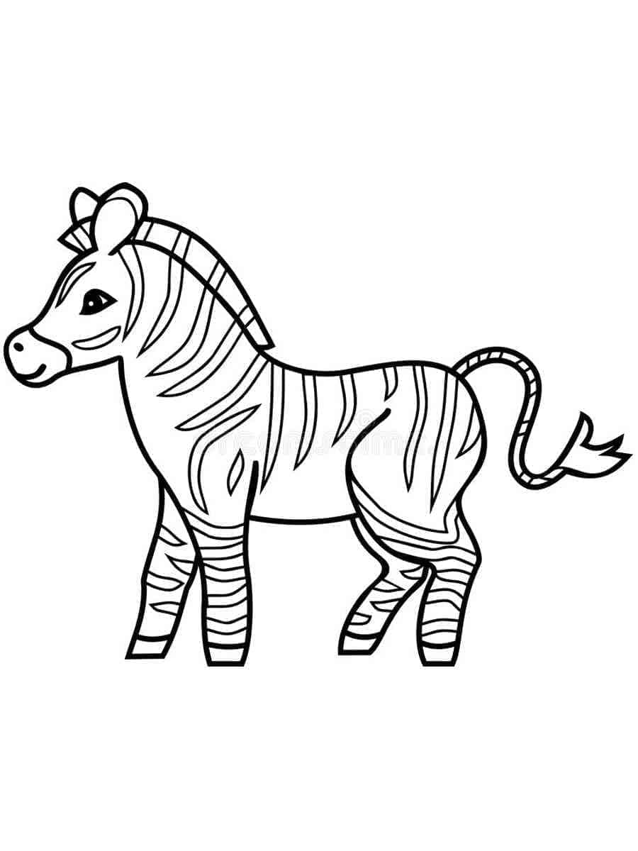 Desenho de Zebra Grátis para Colorir