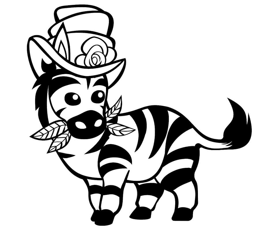 Desenho de Zebra para Colorir Pdf Grátis