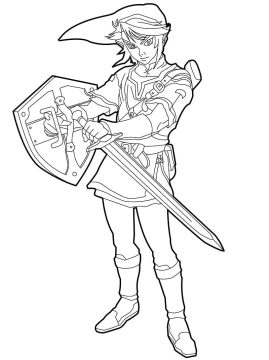 Desenho de Zelda Jogo para Colorir Imprimível Download