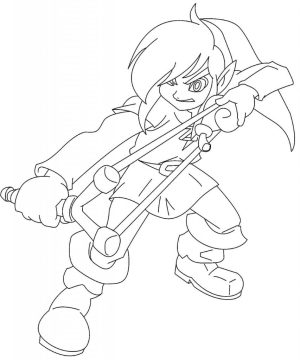 Desenho de Zelda Jogo para Colorir Pdf