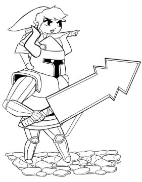 Desenho de Zelda para Colorir com lápis de Cor Pdf