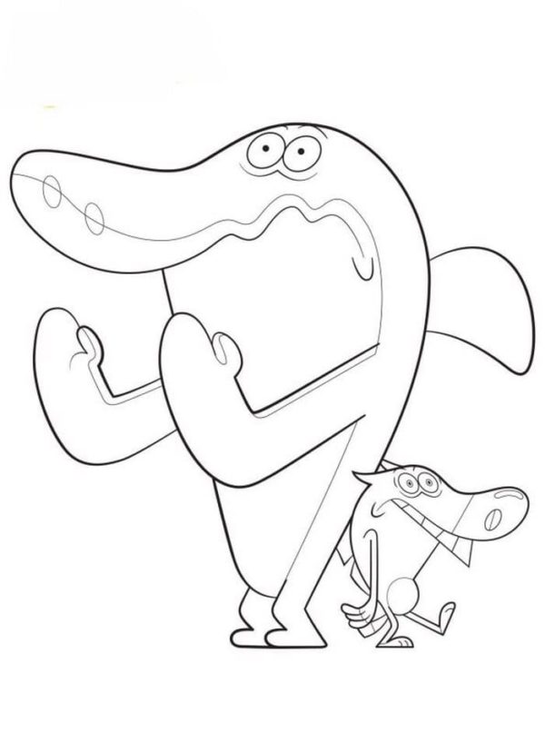 Desenho de Zig e Sharko Download Grátis para Colorir