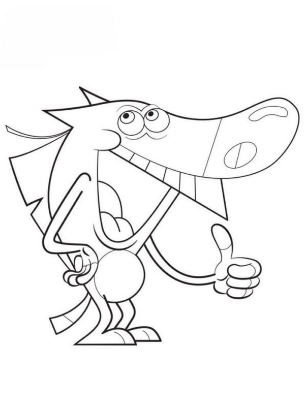 Desenho de Zig e Sharko Download para Colorir