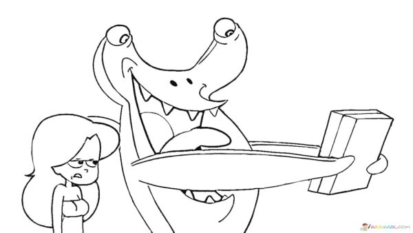 Desenho de Zig e Sharko Imprimivel para Imprimir e Colorir