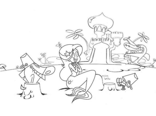 Desenho de Zig e Sharko Imprimivel Pdf para Imprimir