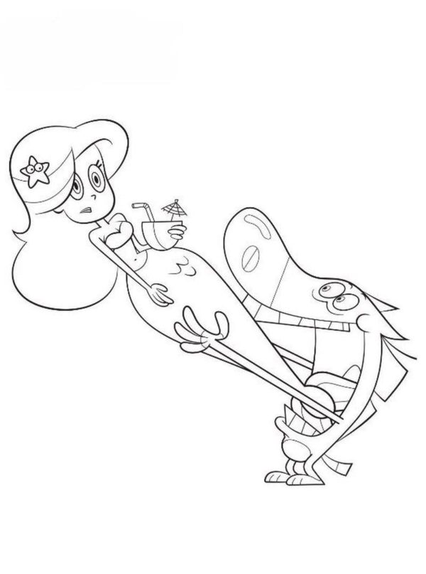 Desenho de Zig e Sharko para Imprimir Pdf Grátis