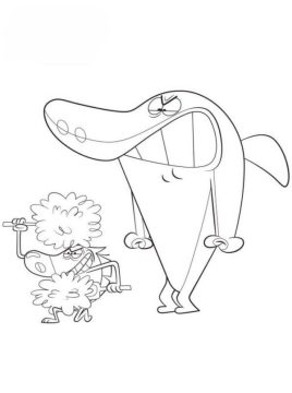 Desenho de Zig e Sharko para Pintar Imprimível