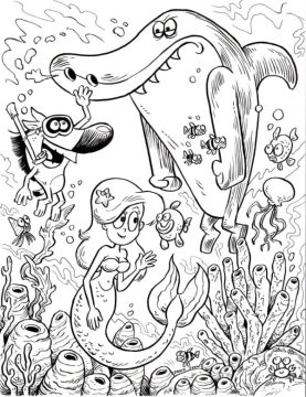 Desenho de Zig e Sharko para Pintar Pdf grátis