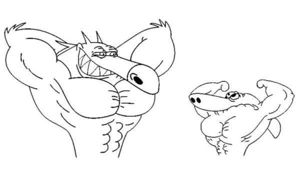 Desenho de Zig e Sharko Pdf para Colorir