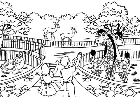 Desenho de zoológico para Imprimir Imprimível Pdf