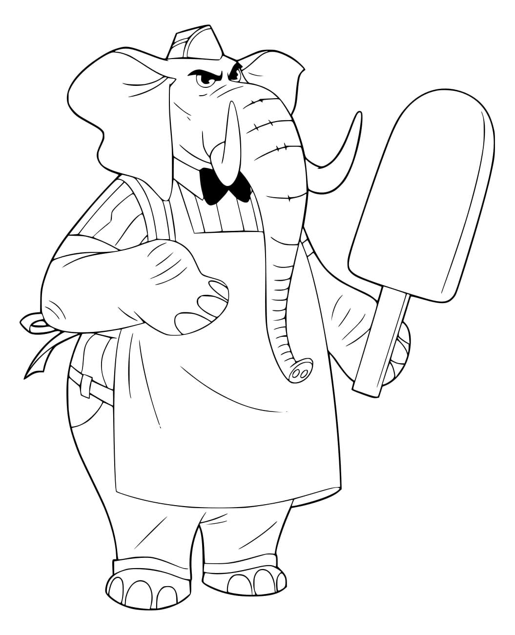 Desenho de Jerry Jumbeaux Jr de Zootopia para Colorir