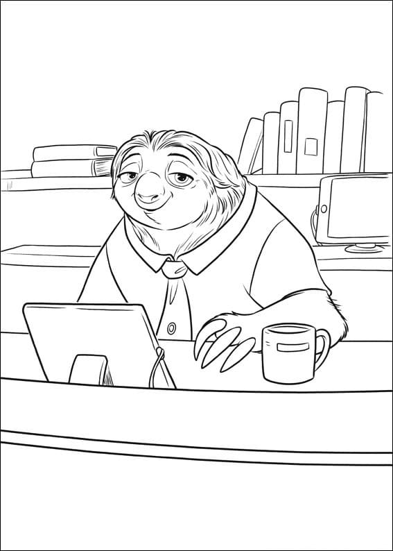 Desenho Flechá de Zootopia para Colorir