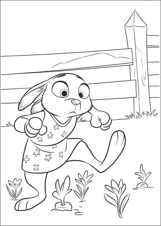 Desenho Judy de Zootopia para Colorir