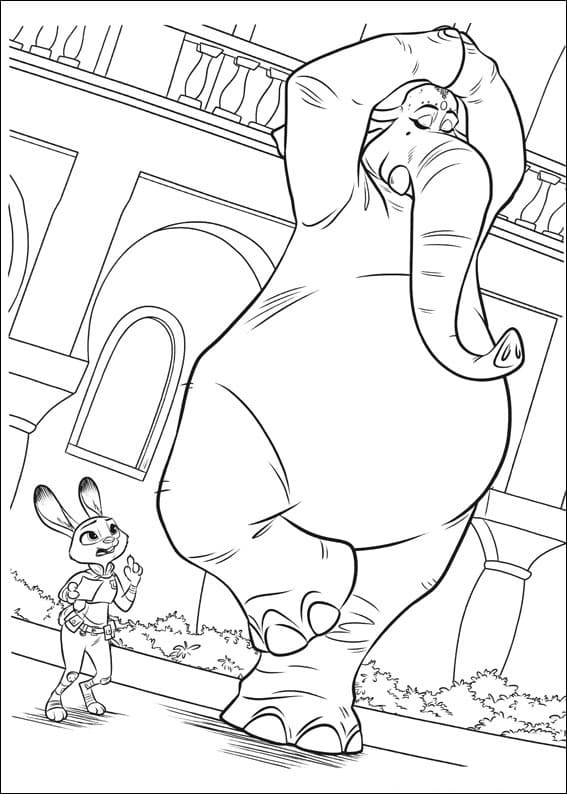 Desenho Judy e Nangi para Colorir