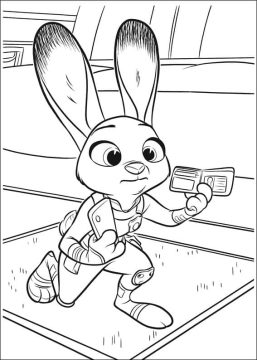 Desenho Judy Zootopia para Colorir