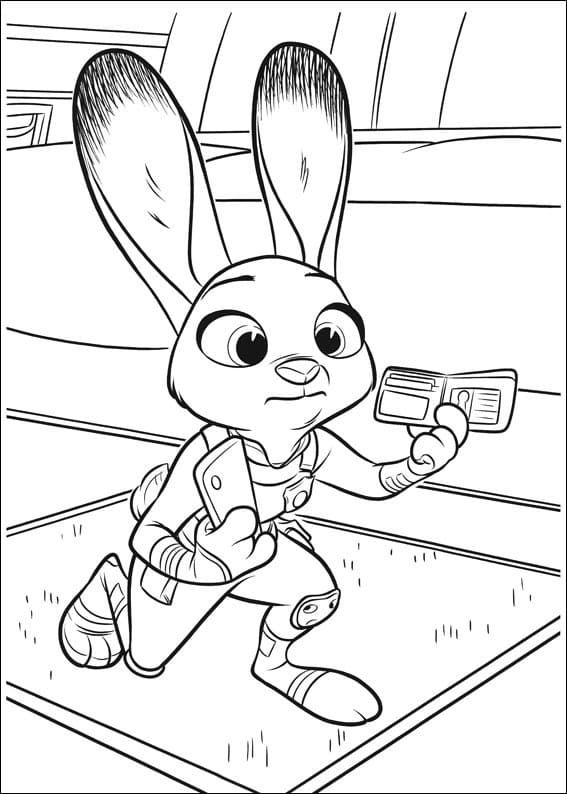 Desenho Judy Zootopia para Colorir