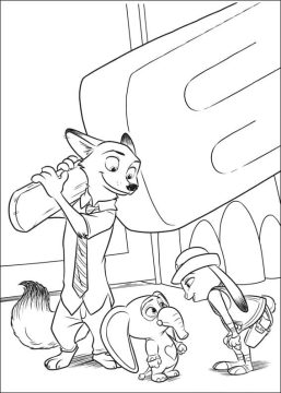 Desenho Pdf de Zootopia 2 para Colorir