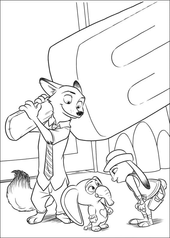 Desenhos de Zootopia para Colorir