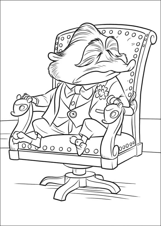 Desenho Sr Big de Zootopia para Colorir